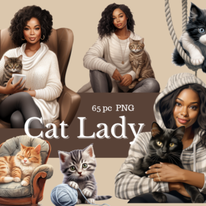 Cat Lady, Black woman with a cat