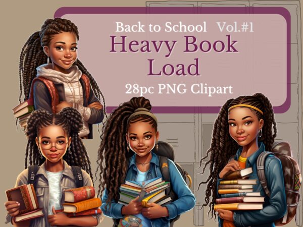 Teen Girl, Back to School clipart