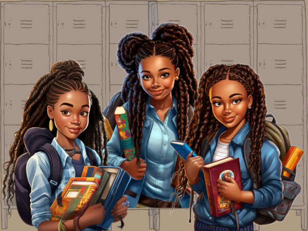 Teen Girl, Back to School clipart - Image 4