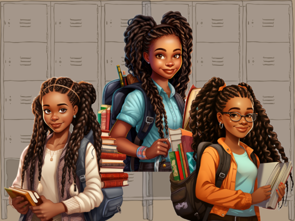 Teen Girl, Back to School clipart - Image 6